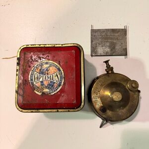 Vintage Optimus Brass Camping Stove w/ Tin & Accessories | Made in Sweden